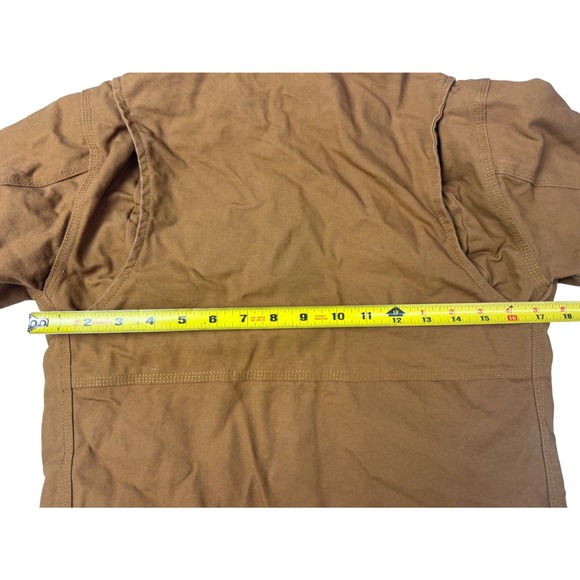 Carhartt Boys Brown Canvas Sherpa Collar Chore Coat Jacket Size S 7-8 RN13706 - Picture 7 of 11